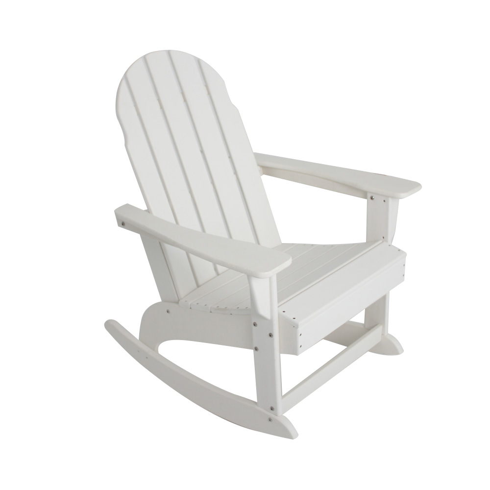 ADM011 White Patio Leisure Gungstol - Outdoor Adirondack Stol