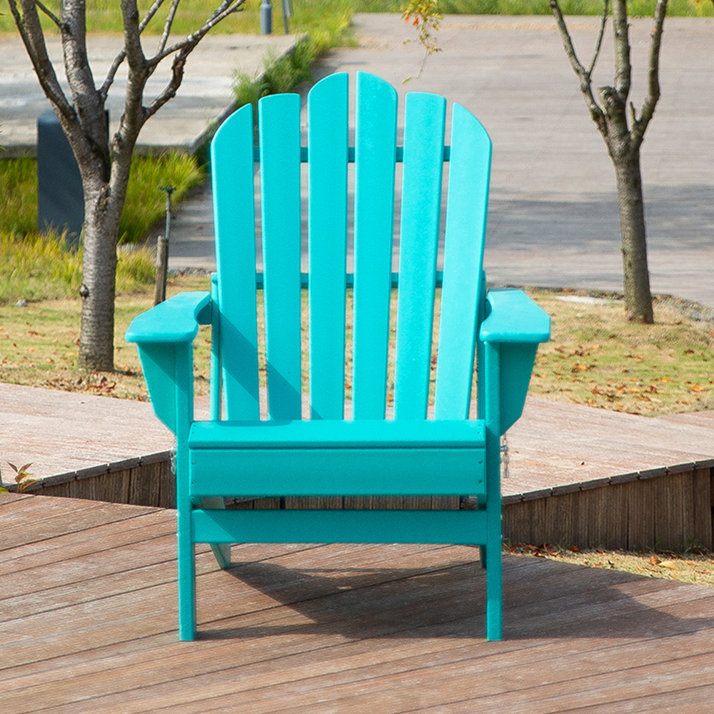 ADM010 Hopfällbar HDPE Stol I Aqua Blue - Adirondack Stol Hopfällbar